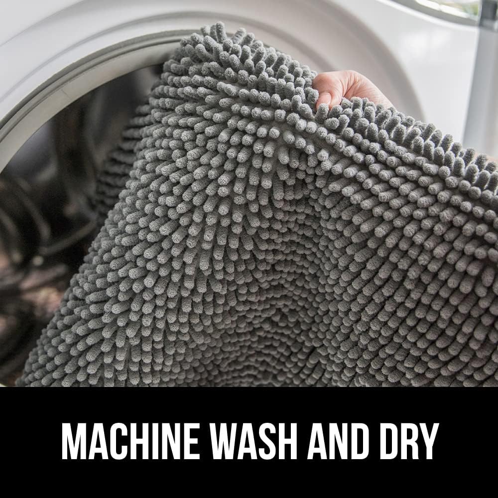 Lunexi GRIP Bath Rug Mat, Thick Soft Absorbent Chenille, Quick Dry Microfiber Mats, Rubber Backing Washable Shower Floor Rugs, Bathmat Runner,Bathroom Home Decor Accessories