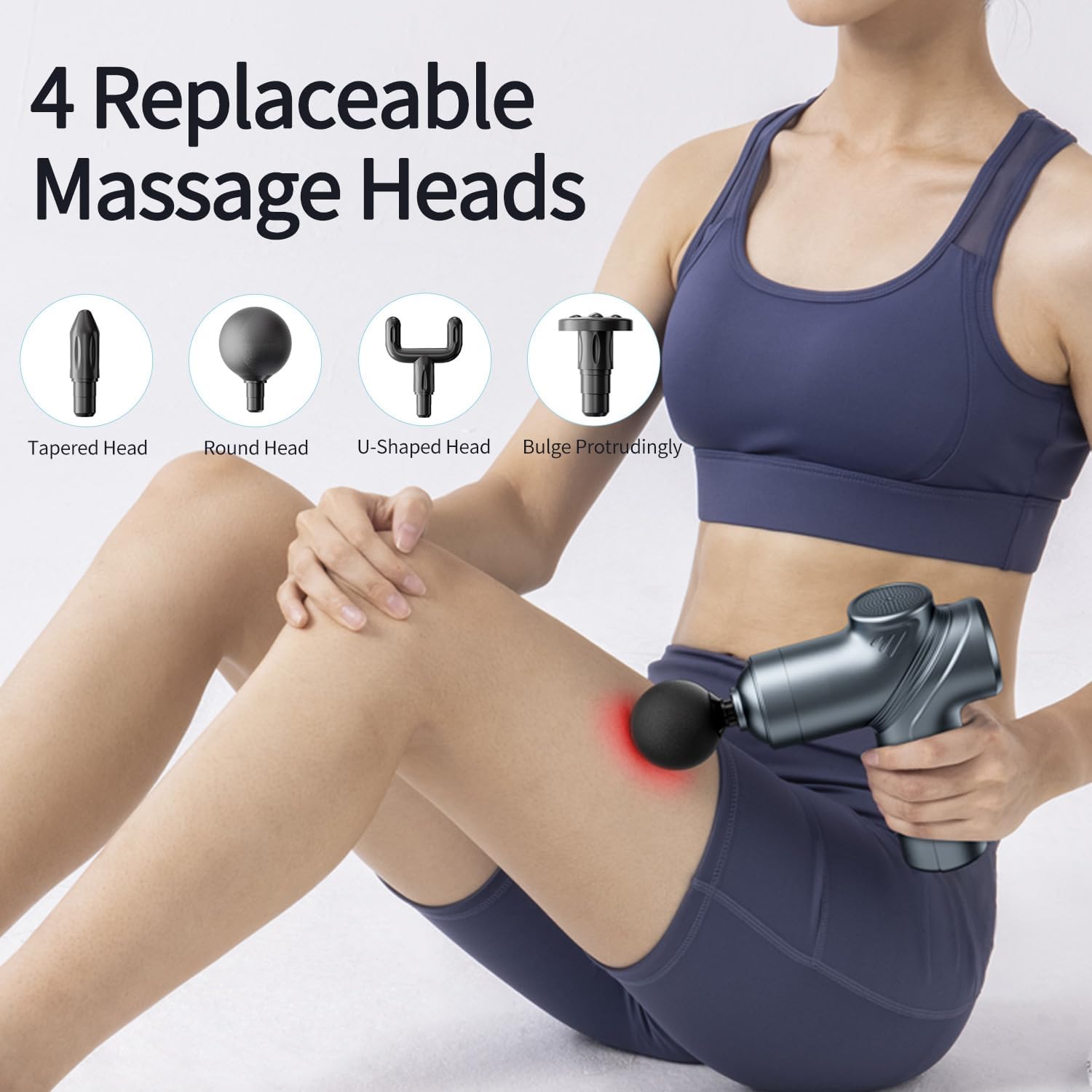 Massage Gun Deep Tissue, Silent Brushless Motor and Portable Massage Gun