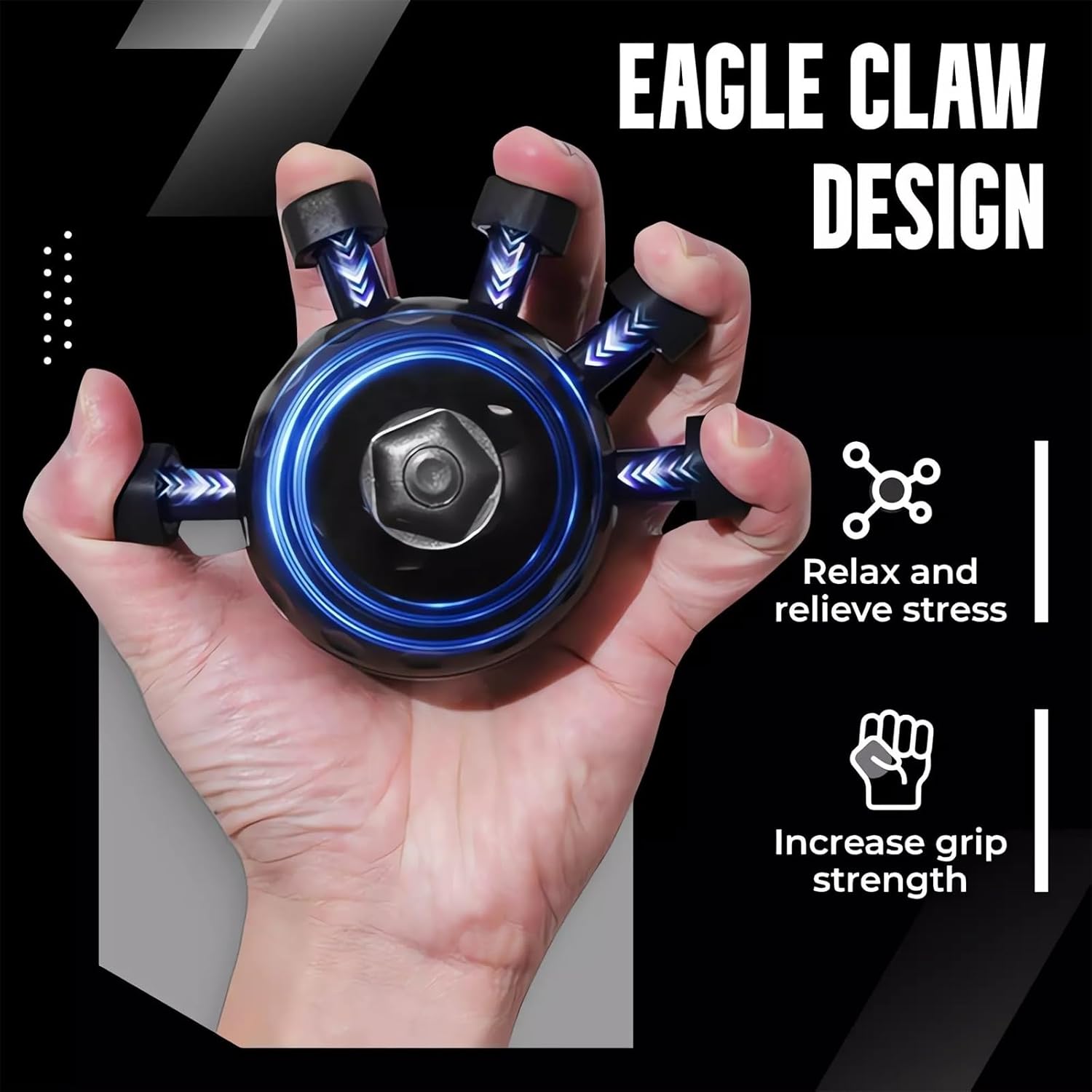 stress reduction Finger Grip Strengthener,Finger Strengthener,Hand Grip Strengthener Finger Exerciser Gripper Tool,Forearm Exerciser Grip Strength Trainer Ball