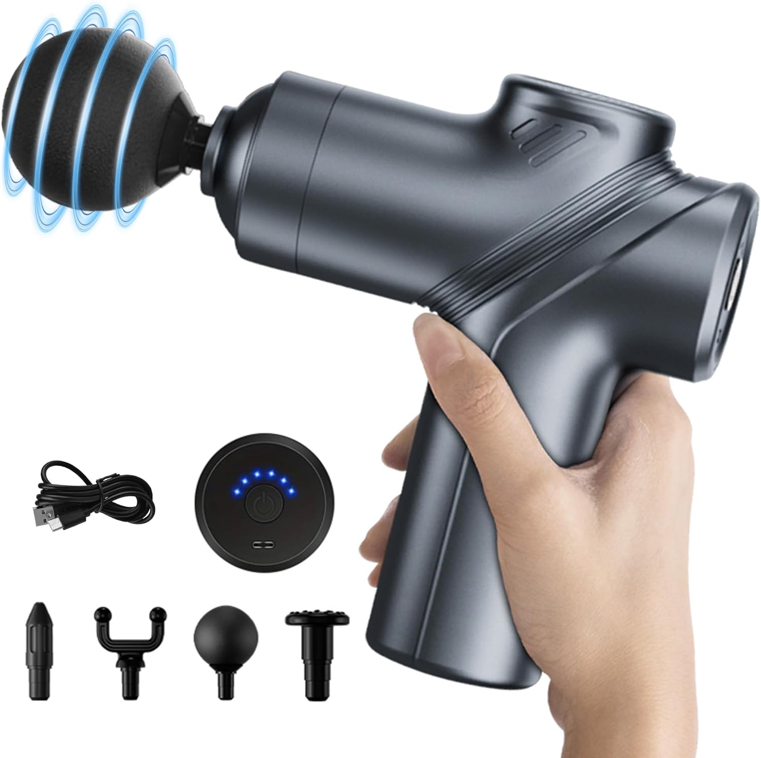 Massage Gun Deep Tissue, Silent Brushless Motor and Portable Massage Gun