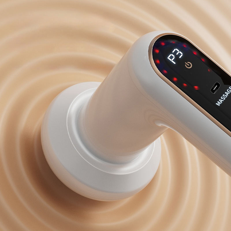 Multifunctional Rechargeable Wireless Electric Massager Intelligent Heating Massage Gun with LCD Digital Display