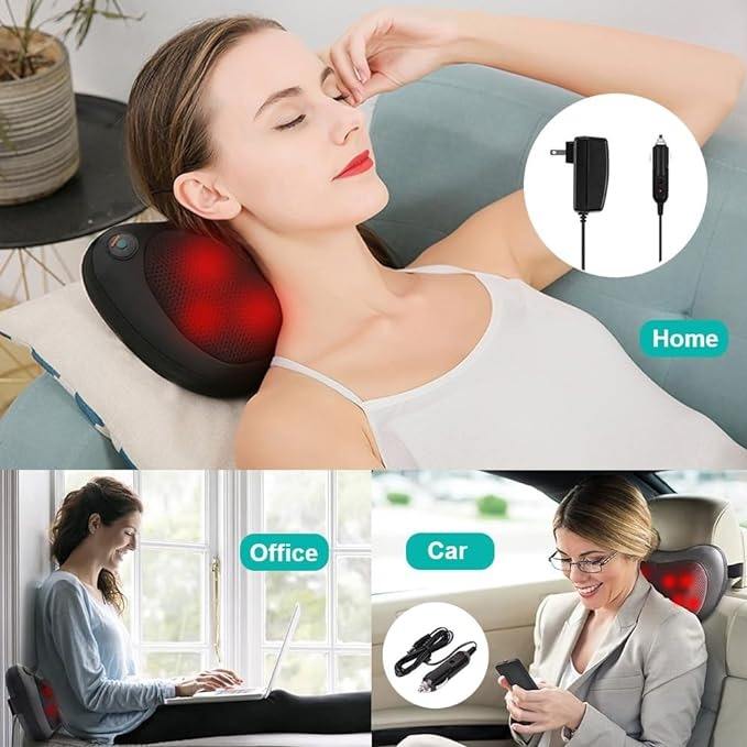 Deep Tissue Shiatsu Full Body Pain Relief Home Car Office Massage Pillow