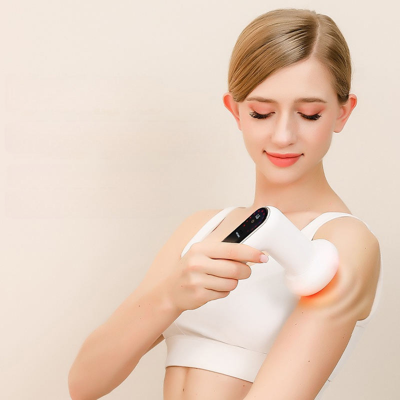 Multifunctional Rechargeable Wireless Electric Massager Intelligent Heating Massage Gun with LCD Digital Display