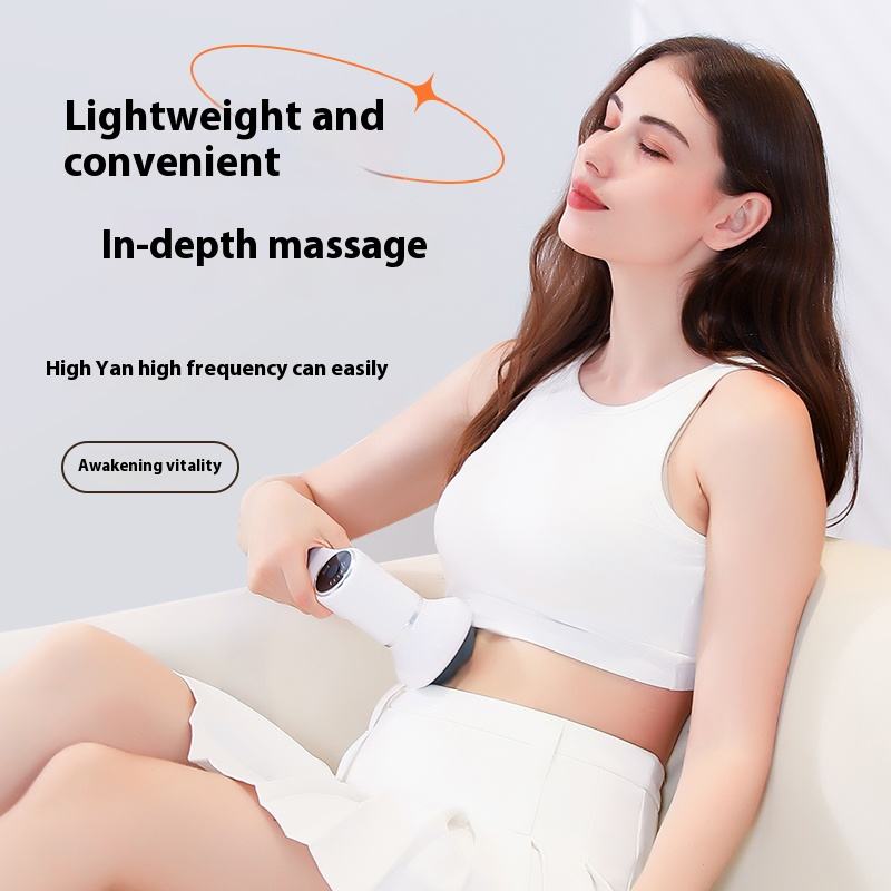 Multifunctional Rechargeable Wireless Electric Massager Intelligent Heating Massage Gun with LCD Digital Display