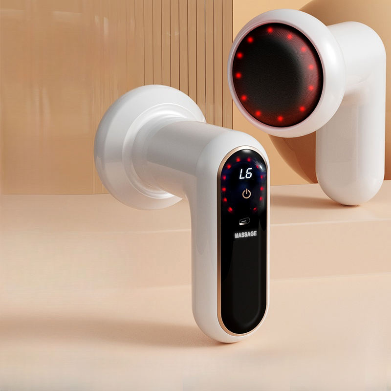 Multifunctional Rechargeable Wireless Electric Massager Intelligent Heating Massage Gun with LCD Digital Display