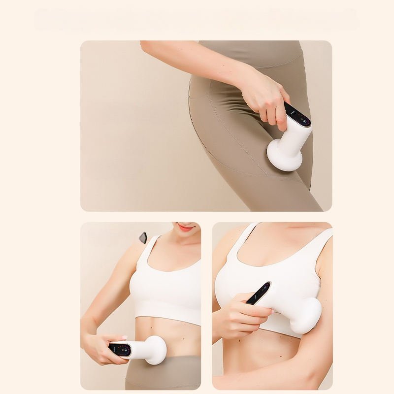 Multifunctional Rechargeable Wireless Electric Massager Intelligent Heating Massage Gun with LCD Digital Display