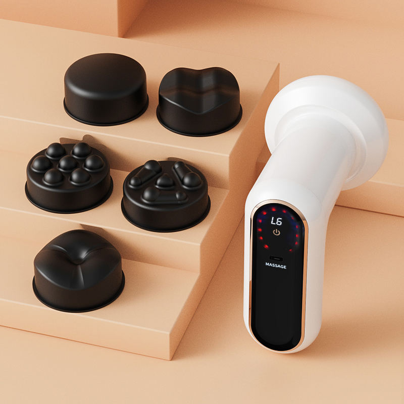 Multifunctional Rechargeable Wireless Electric Massager Intelligent Heating Massage Gun with LCD Digital Display