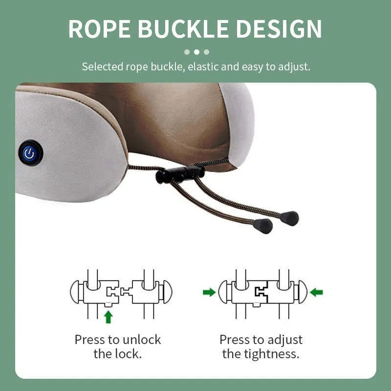 Neck & Shoulder Massager with Heat – Portable Memory Foam Massage Pillow